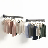 CARLA HOME 2-Pack Wall Mounted Clothes Drying Rack - Tri - Fold - White - Aluminum