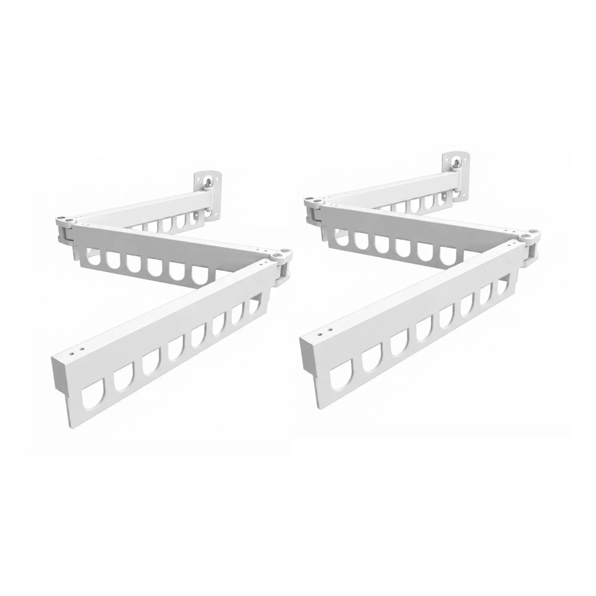 CARLA HOME 2-Pack Wall Mounted Clothes Drying Rack - Tri - Fold - Black - Aluminum