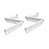 CARLA HOME 2-Pack Wall Mounted Clothes Drying Rack - Tri - Fold - Black - Aluminum - Extra Image