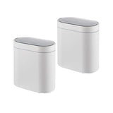 CARLA HOME 2-Pack Motion Sensor Trash Can - Touchless Bin - White - Smart Sensor Trash Can