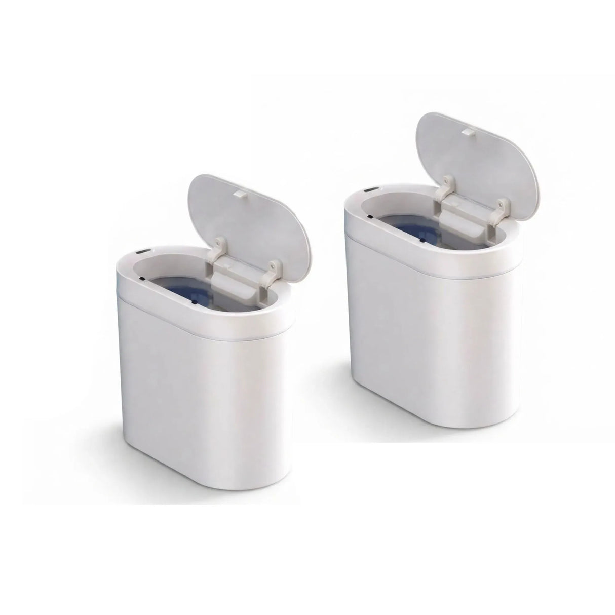 CARLA HOME 2-Pack Motion Sensor Trash Can - Touchless Bin - White - Smart Sensor Trash Can