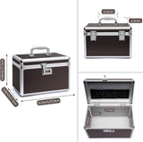 Portable Combination Medicine Box (Coffee/Small) - Front View