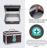 Portable Combination Medicine Box (Coffee/Small) - 45-Degree Angle