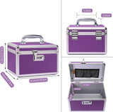 Locking Combination Medicine Box (Purple/Small) - Front View