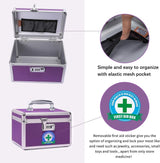 Locking Combination Medicine Box (Purple/Small) - 45-Degree Angle