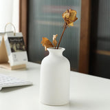 Ceramic Set of 3 Modern White Vases for Home D?cor - 45-Degree Angle