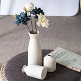 Ceramic Set of 3 Modern White Vases for Home D?cor