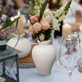 Ceramic Set of 5 White Vases for Home D?cor - Rear View