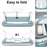 Folding Portable Bathtub Freestanding Spa , Large 148 cm - Low Angle