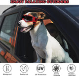 Dog Helmet Goggles, Small and Medium, Red - Front View