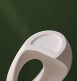 Ceramic Set of 2 Creative White Vases for Home Decor - Rear View