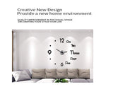 DIY Wall Clock Modern Frameless Large 3D Wall Watch Giant Roman Numerals for Home Living Room and Bedroom (Small) - Extra Image