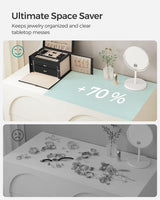 Jewelry Box 3 Layers Organizer Lockable Storage - Low Angle