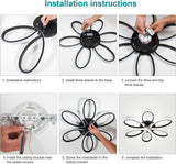 Modern LED Chandelier Light Fixture Dimmable Remote (75 cm) - Close-Up Angle