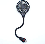 Hands-Free Neck-Mounted Portable Air Cooler Fan with USB Rechargeable Battery and 3 Speed Settings for Outdoor Activities - Rear View