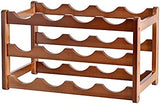 3-layer Bamboo Wine Storage Rack (12 bottles) - Side View
