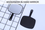 Extra Large Black Handheld Mirror with Handle (31,5 x 23 cm) - 45-Degree Angle