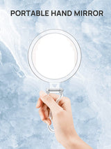 Double-Sided 1X/20X Magnifying Foldable Makeup Mirror for Handheld, Table and Travel Usage - Side View