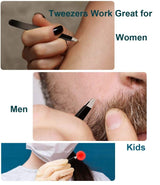20X Magnifying Mirror and Eyebrow Tweezers Kit for Travel - Side View
