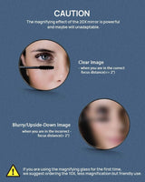20X Magnifying Mirror and Eyebrow Tweezers Kit for Travel - Rear View