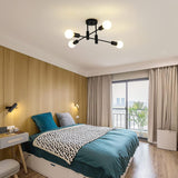 Mid Century Chandelier Modern, 4-Light - Side View