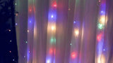 300 LEDs Window Curtain Fairy Lights 8 Modes and Remote Control for Bedroom (Multicolor, 300 x 300cm) - Rear View