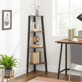 Corner Shelf 4 Tier Industrial Storage Rack - Front View