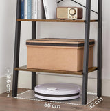 5-Tier Industrial Bookcase, Rustic Brown - Extra Image