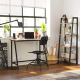 Industrial Rustic Steel Writing Desk for Home Office - 45-Degree Angle