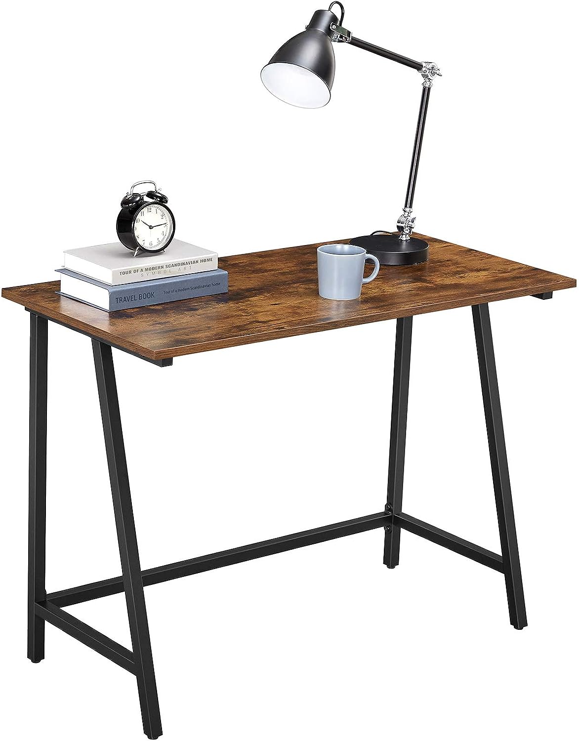 Industrial Rustic Steel Writing Desk for Home Office