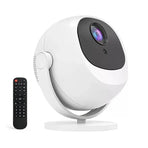 White 5G 4K Smart LED Projector in Black with Bluetooth and WiFi for Home Theater
