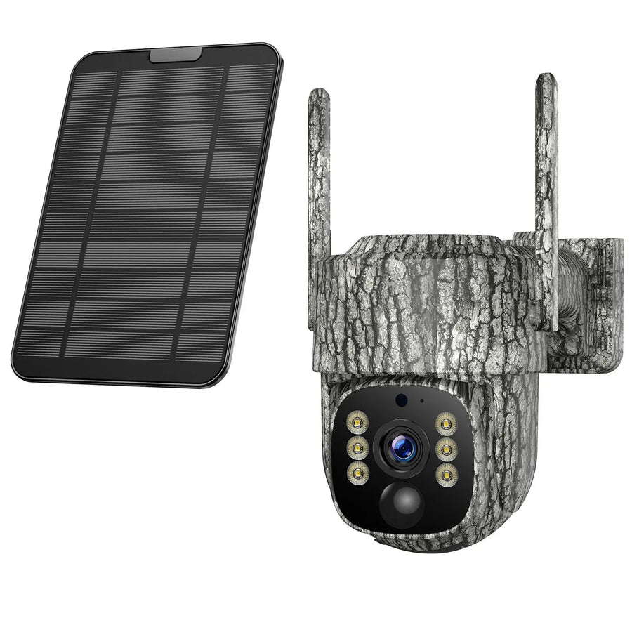 4G Solar Trail Camera in Black with 2.5K Resolution and Live Monitoring
