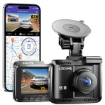 4K Ultra HD 2160P WiFi Dash Cam in Black with GPS and IR Night Vision