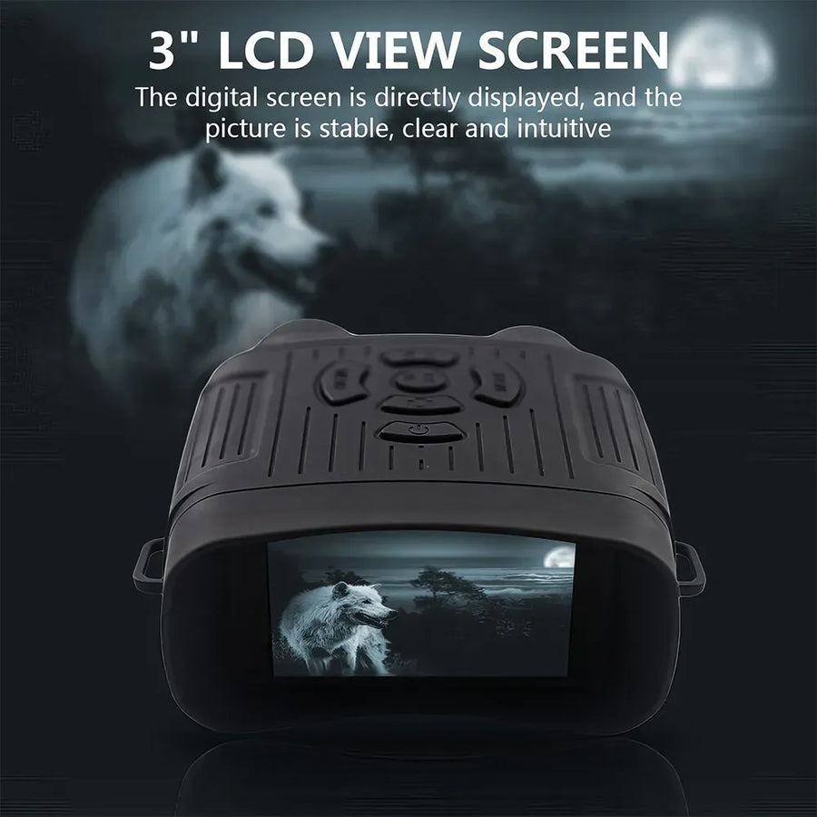 2.7K Infrared Night Vision Goggles with 36MP Resolution and 10X Zoom, Black