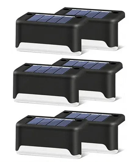 Multicoloured warm Outdoor Solar LED Deck Lights - Warm White, 4-Pack, IP65 Waterproof for Garden, Patio, Pathway