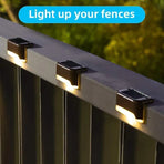 Multicoloured warm Outdoor Solar LED Deck Lights - Warm White, 4-Pack, IP65 Waterproof for Garden, Patio, Pathway