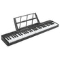 61-Key Black Electronic Digital Piano Keyboard with Built-In Speaker and Microphone