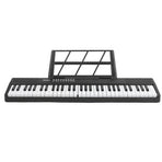 61-Key Black Electronic Digital Piano Keyboard with Built-In Speaker and Microphone