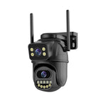 4K 8MP Wireless IP Camera in Black with Outdoor PTZ and Night Vision