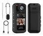 2.7K HD Mini Action Camera, Portable Thumb Camera with 180° Rotating Lens, Black