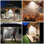 3000LM Black Solar Sensor LED Lights with Dual Head for Outdoor Use