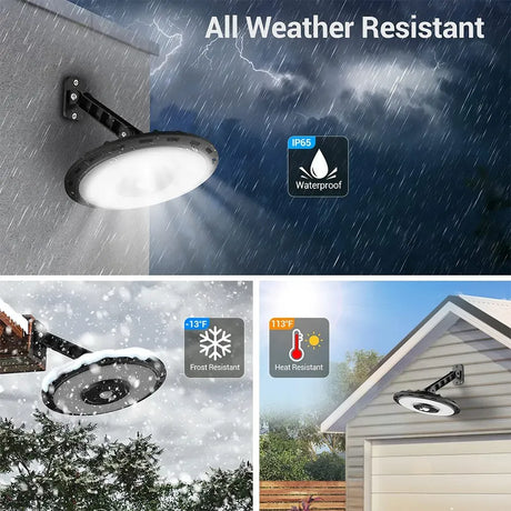 3000LM Black Solar Sensor LED Lights with Dual Head for Outdoor Use, image 5
