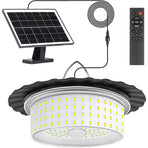 3000LM Black Solar Shed Light with 244 LEDs, Remote Control, 5 Modes, IP65 Waterproof