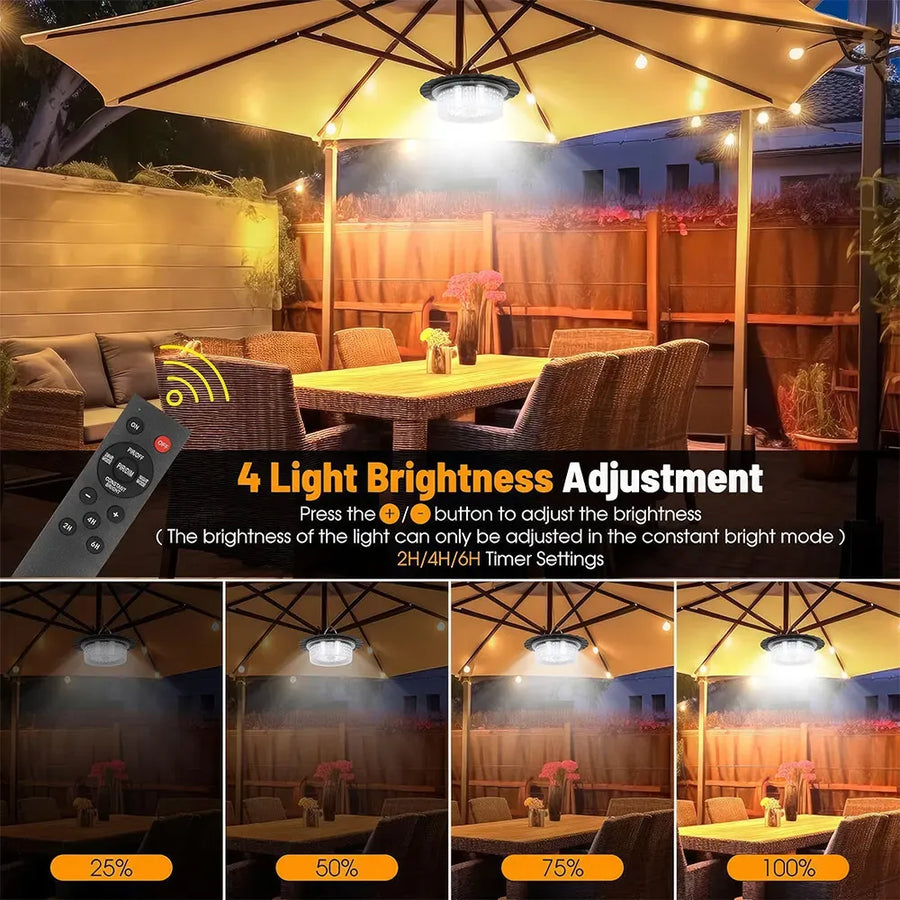 3000LM Black Solar Shed Light with 244 LEDs, Remote Control, 5 Modes, IP65 Waterproof