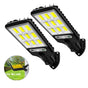 8-Pack 9000W Black Solar Security Lights with PIR Motion Sensor for Outdoor Use - Pack of 2