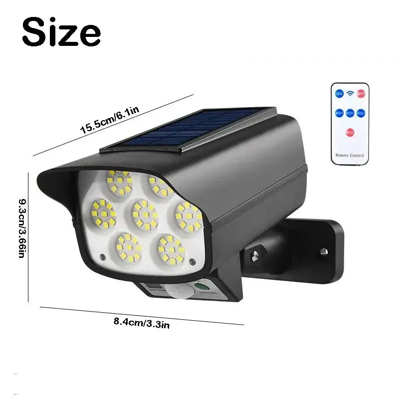 LED Motion Solar Sensor Light 63 LED Black Outdoor Security Flood Lamp 2-Pack