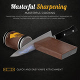 Premium Rolling Knife Sharpener in Black, Manual, Stainless Steel, 14x12x6cm - Low Angle