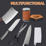 Brown Manual Knife Sharpener with Diamond Discs and Magnetic Angle Base - Side View