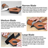 Brown Manual Knife Sharpener with Diamond Discs and Magnetic Angle Base - Rear View