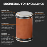 Brown Manual Knife Sharpener with Diamond Discs and Magnetic Angle Base - Extra Image